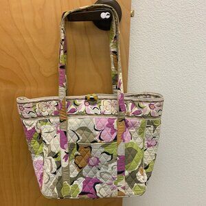 PURSE - VERA BRADLEY THREE-O-TOTE PORTOBELLO ROAD RETIRED bag pink, green, cloth